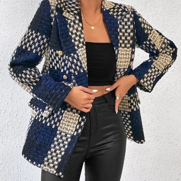 Blue Tweed Blazer - Picture 4 of 4